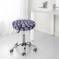 thumbnail image 7 of Logiee crystal flower Skull Print Stool Covers Round,Bar Stool Covers,Watedrproof Stool Slipcover with Elastic,Stool Cushion,Round Bar Stool Seat Covers for Bar Round Chair-12 inch, 7 of 7