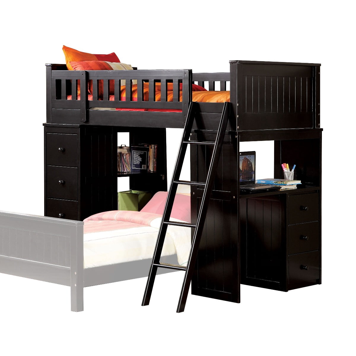 ACME Willoughby Twin Loft Bed, Black