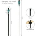 thumbnail image 4 of Sunnydaze Adjustable Height Metal Swirl Glass Outdoor Lawn Patio Torch - Blue - Set of 2, 4 of 12