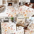 thumbnail image 6 of Yellow Pink Flower Large Area Rugs 5x8 ft Wildflower Butterfly Retro Pastoral Style Washable Rug Non Slip Indoor Carpet Absorbent Floor Mat for Living Room Bedroom Dining Room, 6 of 9
