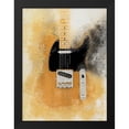 thumbnail image 2 of Stephen Chambers 25x32 Black Modern Wood Framed Wall Art Titled - Telecaster Watercolor, 2 of 6
