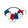 thumbnail image 3 of USA Independence Day Flower Headband Holiday Party Dance Party Headband With High End Feel Simulated Three Dimensional Rose Ring Headband, 3 of 6