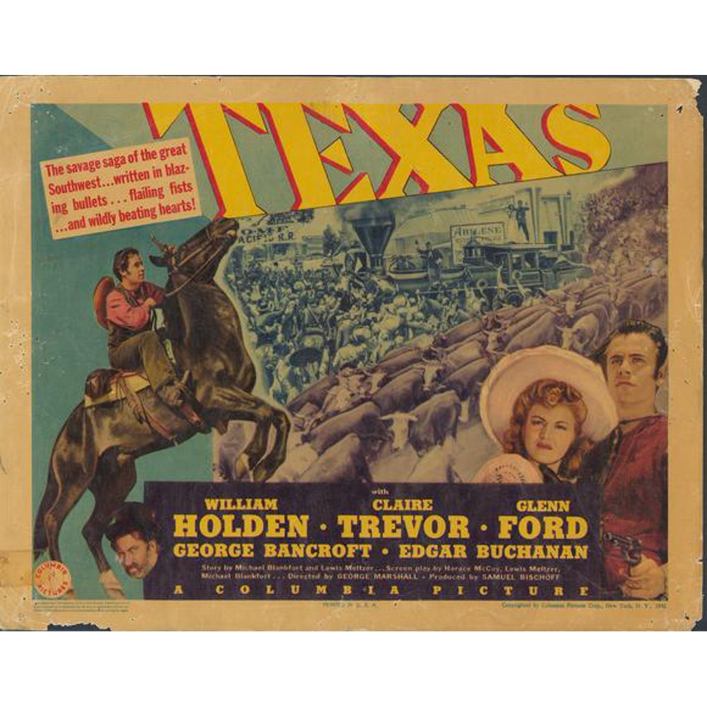 Texas movie POSTER (Style A) (11" x 14") (1941)