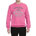thumbnail image 2 of Wild Bobby, Life Is Better At The Lake, Unisex Crewneck Graphic Sweatshirt, Neon Pink, Small, 2 of 4