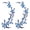 blue, variant on Cherry Blossom Patches Iron On Pink Sakura Flower Embroidery Patch Vintage Floral Appliques for Wedding Dress DIY Craft 2 PCS