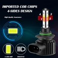 thumbnail image 2 of F8 4 lados Glow LED Faro de automóvil Lámpara de automóvil Sección Actualización Universal 9006,1 par, 2 of 5