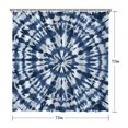thumbnail image 5 of Blue White Tie Dye Mandala Pattern Shower Curtain 72"x72" ,Bathroom Decorative Shower Curtains Set with 12 Hooks,Modern Waterproof Washable Shower Curtain, 5 of 6
