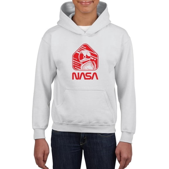 NASA Nasa Astronaut Red Sign Hoodie Juniors -NASA Designs, Large