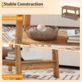 thumbnail image 3 of Table Basse Industrielle à 2 Niveaux, Table d'Appoint Étroite de 31,5 Pouces avec Rangement et Fini Rustique pour Salon et Chambre., 3 of 8