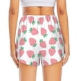 thumbnail image 4 of Uemuo Strawberry Pattern Women's Athletic Shorts High Waisted Running Shorts with Liner Pockets Gym Elastic Workout Shorts-X-Large, 4 of 9