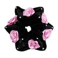 thumbnail image 3 of 2pcs Women Girls Bowknot Simulated-pearl Dance Hairnet Multi Colors Elastic Rope Hair Bun Party Hair Nets, 3 of 7