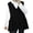 Black, variant on DuoJiaJ Womens Oversized Sweater Vest, Crew Neck Cable Knit with Pockets Black L