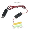 thumbnail image 5 of Yammee USB to 3V(2x1.5V) LR03 3A Dummy Battery Eliminators Cable w/Switches for LED Light, 5 of 14