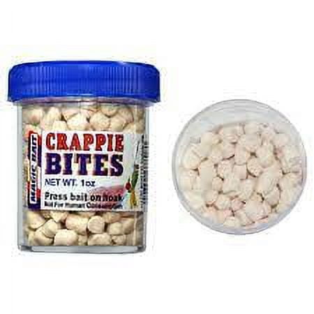 Magic Bait Crappie Bites Fishing Bait, White, 1 oz