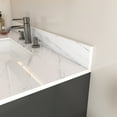thumbnail image 6 of 43" White Marble Vanity Top w/ Undermount Sink, 3 Holes, 4" Backsplash, 6 of 14
