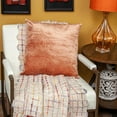 thumbnail image 3 of Parkland Collection Sunstone Orange Solid Decorative Throw Pillow, 18 x 18 Cotton Blend Square Pillow, 3 of 6
