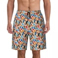 thumbnail image 1 of Colorful Feather Board Shorts Summer Purple Bule Running Beach Short Pants Man Quick Dry Classic Custom Oversize Beach Trunks, 1 of 5