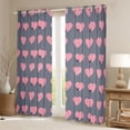 thumbnail image 3 of Feelyou Cute Princess Bowknot Black Out Curtains, Love Heart Grey Pink Curtains Pack of 2 (42x63 Each), Teens Kids Boys Girls Bedroom Curtains, Living Room Curtains Decor, 3 of 7
