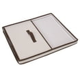 Household Essentials Large Canvas Storage Box with Brown Trim