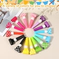 thumbnail image 4 of Uxcell 18 Pcs Colorful Noise Makers Plastic Party Blowers Party Favors for Birthday Parties Holiday Christmas New Years Gift Favors, Light Pink, 4 of 6