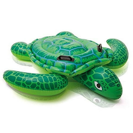 Intex Lil' Sea Turtle Ride-On Pool Float, 59" x 50", for Ages 3 