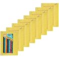 thumbnail image 1 of Binder Fabric Pencil Pouch 3 Rings with Clear Window for School Classroom Organizers 8 Pack (Yellow), 1 of 9
