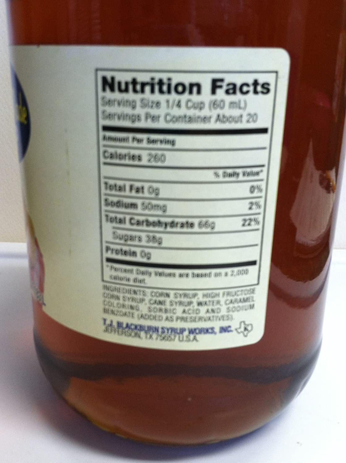 Blackburn-Made Syrup One Quart Eight Ounce Glass Container