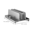 thumbnail image 2 of KALLORY 1 Pce Support Vertical Gris pour Tablette en Alliage d'Aluminium Solide pour Rangement de Bureau d'Ordinateur Portable, 2 of 8