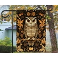 thumbnail image 3 of Fall Owl Garden & House Banner, Cottagecore Harvest Owl Garden Flag, Decorative Garden Banner, Spooky Outdoor Decor, Fall Decoration, Small Garden or House Flag, 3 of 7