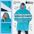 thumbnail image 4 of The Comfy Original Oversized Microfiber Wearable Blanket for Adults, Aqua, 4 of 9
