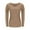 Khaki, variant on Ashirexll Womens Long Sleeve Tops, Shirts for Women Trendy, Ladies' Tops with Chest Padded Full Elastic Long Sleeve V-Neck Pullover Blouses