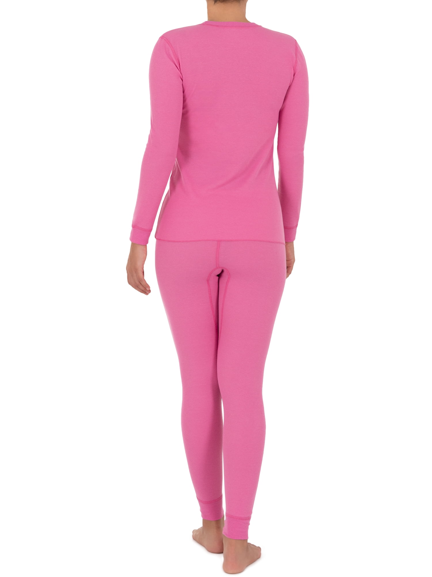 Fruit of the Loom Women's and Women's Plus Long Underwear Thermal Waffle Top and Bottom Set