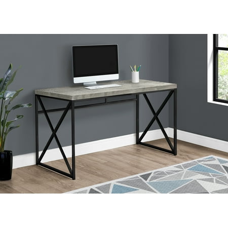 UPC: 0680796016890 | Computer Desk  Home Office  Laptop  Work  Metal  Laminate  Grey  Black  Contemporary  Modern