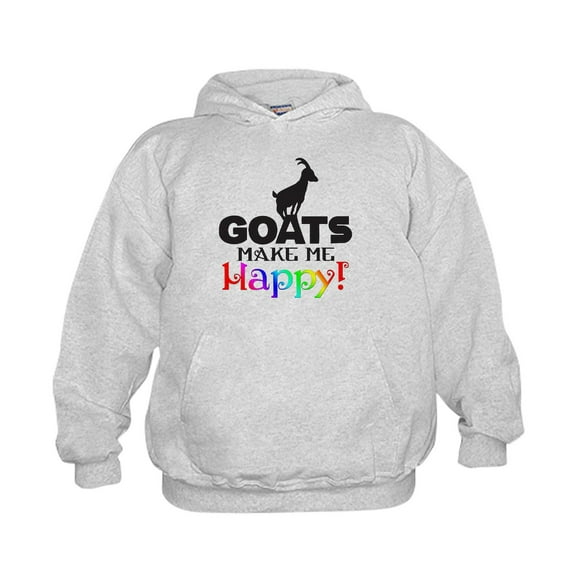 CafePress - GOATS Make Me Happy Sweatshirt - Kids Hooded Sweatshirt, Classic Hoodie