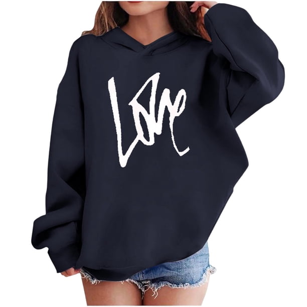 Sudadera con capucha y estampado de corazón de San Valentín, sudadera de manga larga para niños y niñas, chaqueta para niñas de talla mediana y grande.