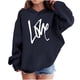 thumbnail image 1 of Sudadera con capucha y estampado de corazón de San Valentín, sudadera de manga larga para niños y niñas, chaqueta para niñas de talla mediana y grande., 1 of 7
