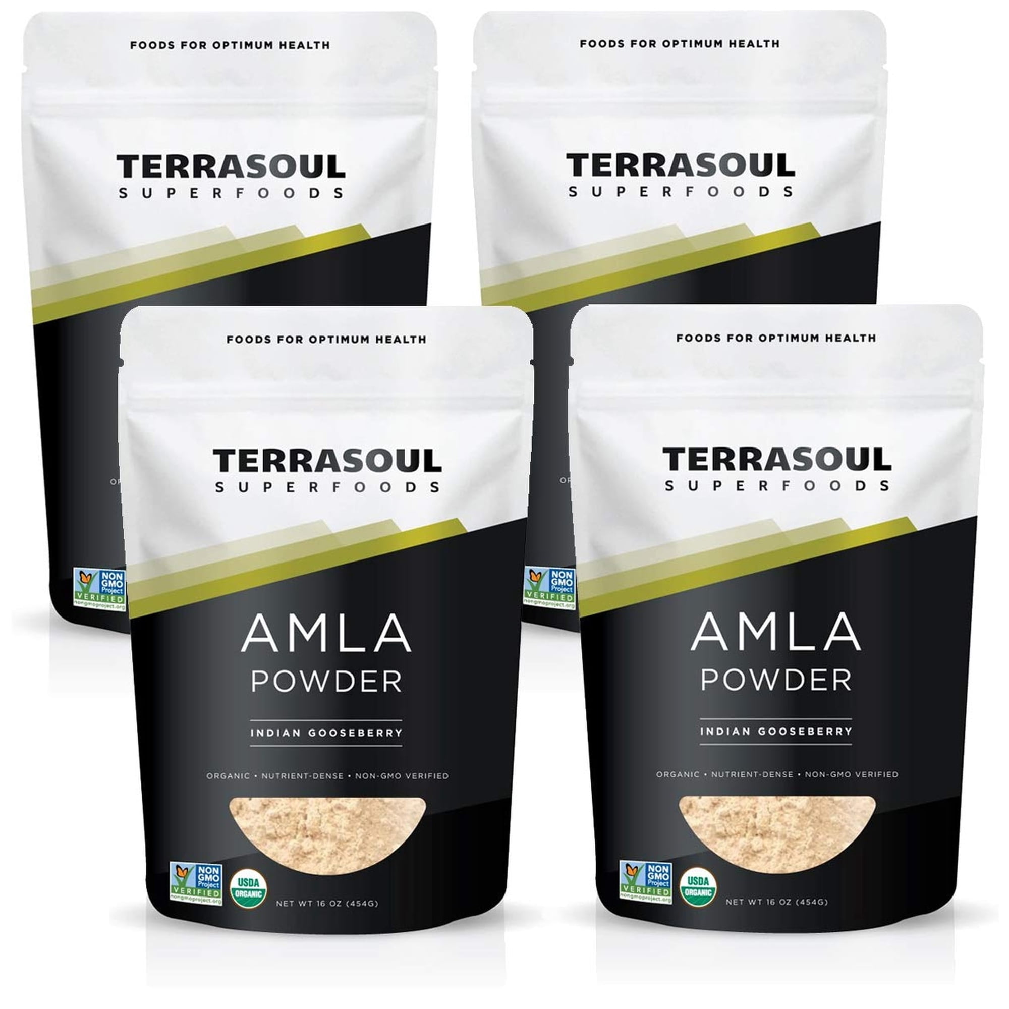 Terrasoul Superfoods Organic Amla Powder (Amalaki), 4 Lbs (1 Lb 4-Pack) - Rich in Antioxidant Vitamin C | Supports Immunity