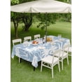 thumbnail image 3 of Outdoor Tablecloth with Umbrella Hole & Zipper, Light Blue Coastal Tree Rectangle Tablecloth 52x70 Inch, Summer Palm Trees Tropical Botanical Patio Table Cover Waterproof Table Cloth for Picnic/Party, 3 of 7