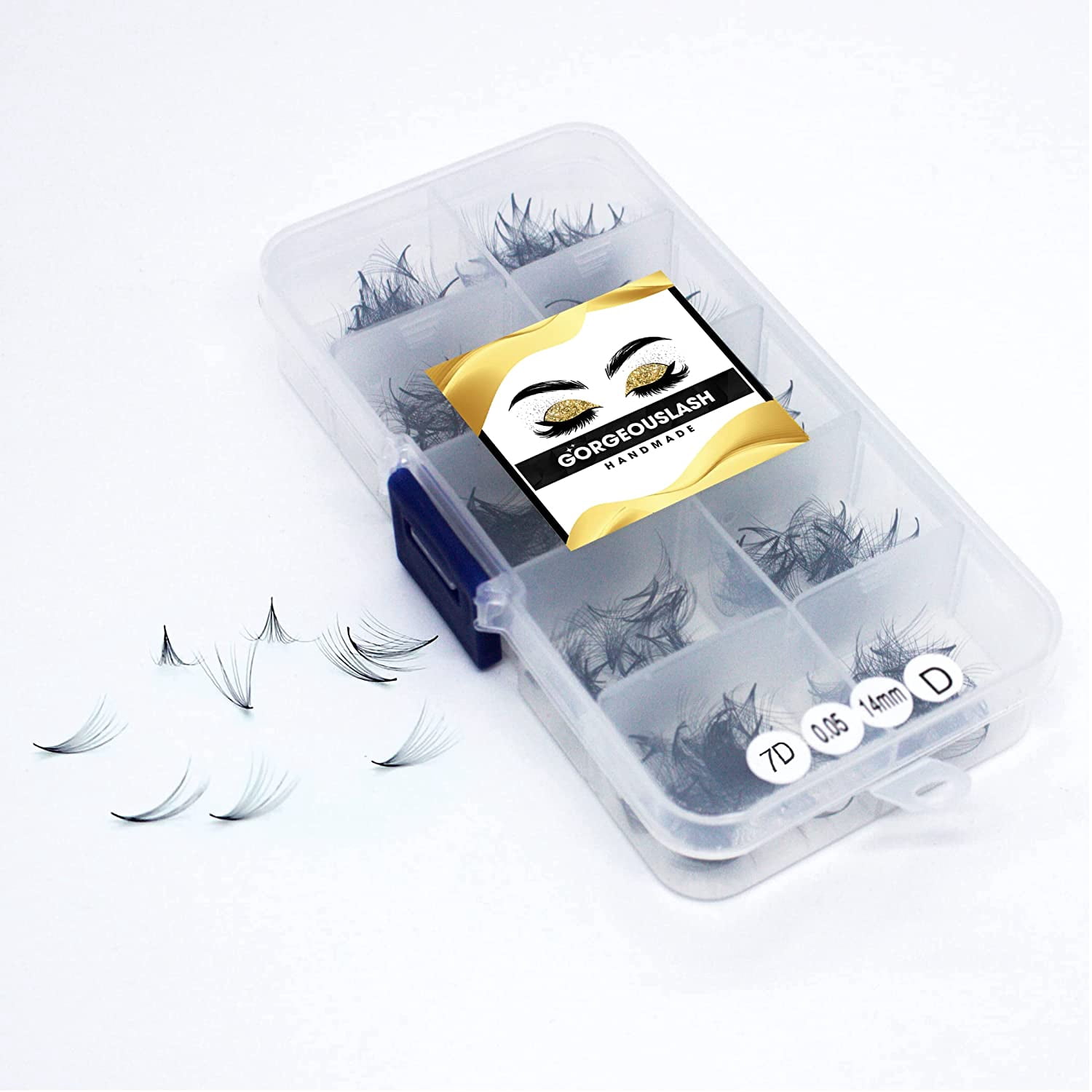 7D Lashes. 1000 Premade Volume Fans. 0.07mm Thickness. Eyelash Extension. Handmade!