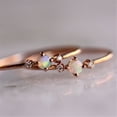 thumbnail image 2 of Opolski Elegant Inlaid Faux Opal Gemstone Finger Ring Wedding Engagement Women Jewelry, 2 of 6