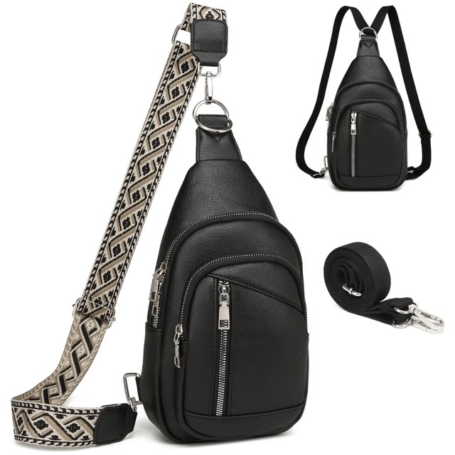 Bolso bandolera MYHOZEE unisex de piel sintética antirrobo