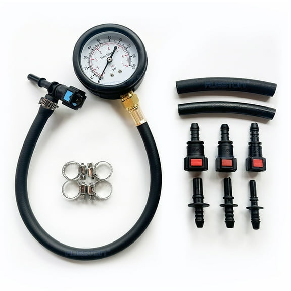 Fuel Pressure Test Kit - Fuel Pressure Gauge - 0-100PSI Fuel Injection Pressure Tester Gauge Kit Car Motorcycle Truck
