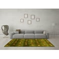 thumbnail image 3 of Ahgly Company Indoor Square Abstract Yellow Contemporary Area Rugs, 4' Square, 3 of 4