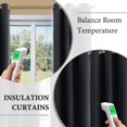 thumbnail image 4 of Cortinas opacas Diraysid con aislamiento térmico, 107 x 213 cm, color negro, 4 of 6