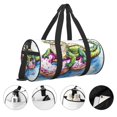 thumbnail image 3 of Fotbe Alligator Donut Pool Float Bolsa Deportiva de Lona Plegable con Estampado, Bolsa de Gimnasio con Bolsillo Seco/Húmedo, Bolsa de Viaje Ultraligera de Gran Capacidad, 3 of 6