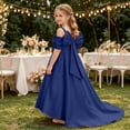 thumbnail image 2 of Fozruso Girls' Casual Dress Girls' Party Dress With Satin Bodice Sleeveless Bow Detail Wedding Birthday Dress,12-13 Years, 2 of 7