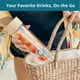thumbnail image 5 of Botella infusora de té Pure Zen, botella de vidrio aislante para té de hojas sueltas, vaso de té con infusor, taza de viaje portátil para agua infundida, termo difusor de té para llevar, 15 onzas, 5 of 7