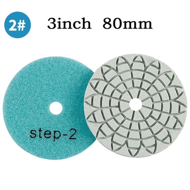 1Pc 3 Inch 80Mm Dry/Wet Diamond 3 Steps Polishing Pads Granite Polishing Tool