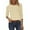 ZZ-Beige25, variant on LIIPEE Women T-Shirts Solid Color 3/4 Sleeve Round Neck Tshirt Top Female Classic Casual Daily Wear Tee,Beige,L