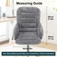 thumbnail image 2 of Eurhowing Thick Seat Cushion with Backrest, Velvet Back & Butt Support Office Chair Cushion, Chair Pad for Home Office, Gray, 2 of 12
